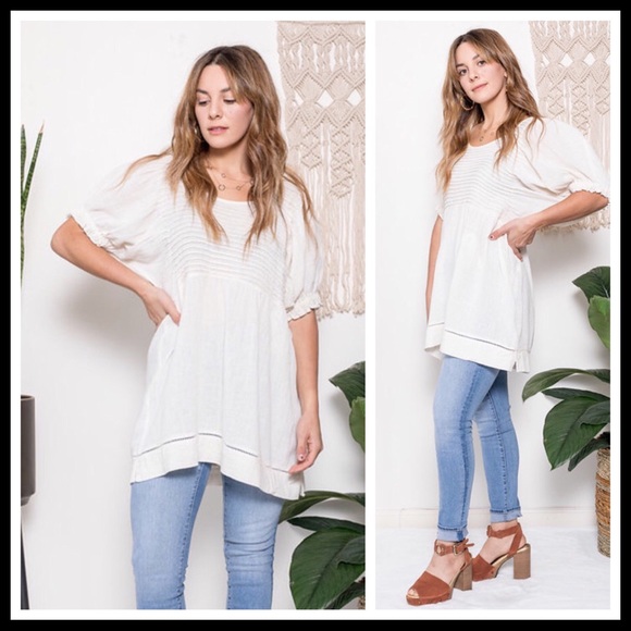 FREE PEOPLE BOHO TUNIC SUMMER MINI DRESS A2C - Picture 8 of 15